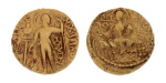 Gupta, Samudragupta I, Javelin, 7.14 g. AV dinar
