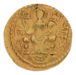 Gupta, Samudragupta I, Javelin, 7.67 g. AV dinar