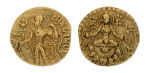 Gupta, Chandragupta II, Archer, 6.93 g. AV dinar