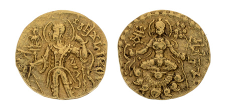 Gupta, Chandragupta II, Archer, 6.93 g. AV dinar