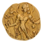 Gupta, Chandragupta II, Archer, 7.67 g. AV dinar