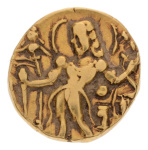 Gupta, Chandragupta II, Archer, 7.81 g. AV dinar