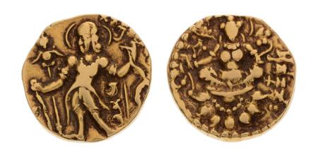 Gupta, Chandragupta II, Archer, 7.82 g. AV dinar