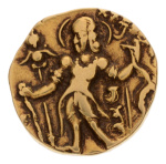 Gupta, Chandragupta II, Archer, 7.82 g. AV dinar