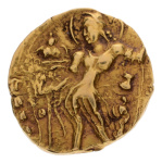 Gupta, Chandragupta II, Archer, 7.76 g. AV dinar