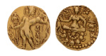 Gupta, Chandragupta II, Archer, 7.99 g. AV dinar