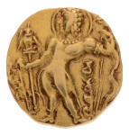 Gupta, Chandragupta II, Archer, 7.99 g. AV dinar