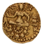 Gupta, Chandragupta II, Archer, 7.99 g. AV dinar