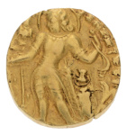 Gupta, Chandragupta II, Archer, 8.23 g. AV dinar