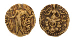 Gupta, Chandragupta II, Archer, 8.06 g. AV dinar