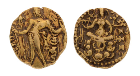 Gupta, Chandragupta II, Archer, 8.06 g. AV dinar