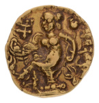 Gupta Empire, Chandragupta II, c. 380-413, AV dinar, 7.84 g. Horseman.