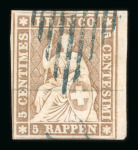 1854-1860, kleines Los mit 3 Strubelmarken