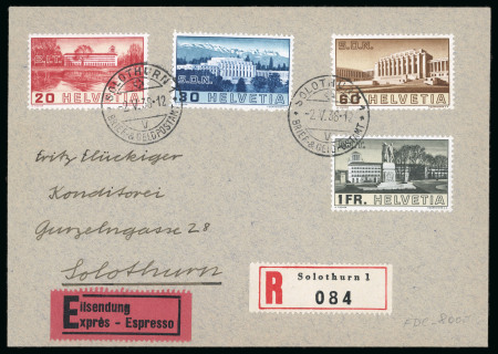 1938, Volkerbunds- und Arbeitsamtgebäude FDC