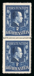 1951, 2 Fr. Fürst Franz Josef II im senkrechten Paar