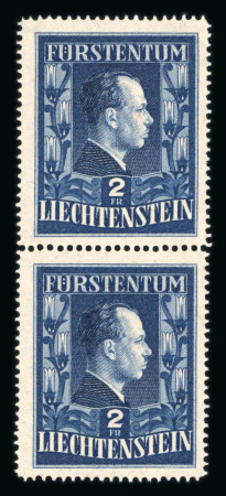 1951, 2 Fr. Fürst Franz Josef II im senkrechten Paar