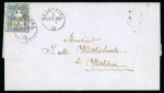 1855-1862, kleines Lot mit 4 Strubelbriefen je in tadelloser Prachterhaltung