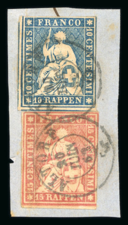 1843-1907, uriger gestempelter Bestand in einem Album