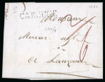 Kanton Genf, 2 Faltbriefe von Carourge, der erste 1826