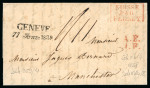 Vorphilatelie Kanton Genf, Sammlung mit 35 Briefen