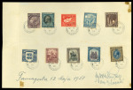 1928 British Rule Pictorial Issue: Complete set of ten values, each neatly tied by FAMAGUSTA/MY.12.28/CYPRUS circular datestamps on the official Post Office presentation sheet, signed and dated. A very fine, attractive a