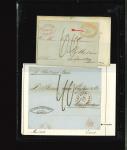 1849-1864, group of eight pre-philatelic entire letters,