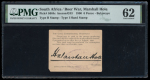 1900 South Africa, Boer War, 6 pence signed Marshall