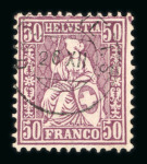 1862-1878, Zwergstempel, kleine Zusammenstellung von 5 Marken