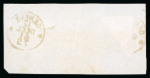 1861, 5 Rp. braun, 4. Berner Druckperiode, senkrechte Halbierung