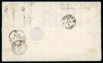 1857, 10 Rp. blau, 3. Berner Druckperiode mit Doppelprägung