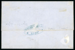 1861, 20 Rp. orange und 40 Rp. grün, auf Brief nach Frankreich