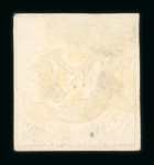 1845, Basler Taube, allseits weissrandiges Prachtstück