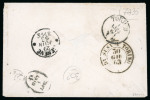 1863, 20 Rp. orange, 4. Berner Druckperiode, in Mischfrankatur