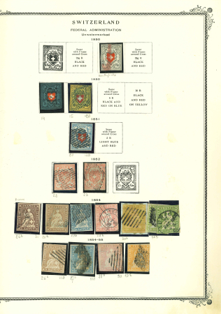1843-1969, gestempelte Sammlung im Scott Album