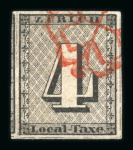 1843, Zürich 4, allseits überrandiges Luxusstück