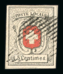 1851, Neuenburg, farbfrisch, allseits breitrandig geschnitten