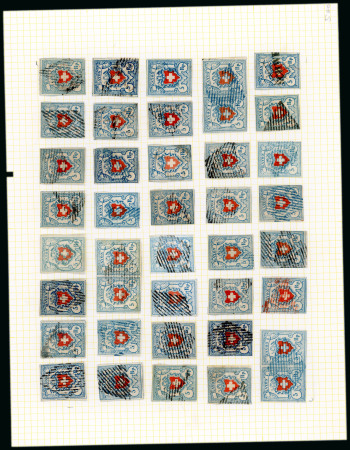 1851, Rayon I, komplette Typentafel aller 40 Typen