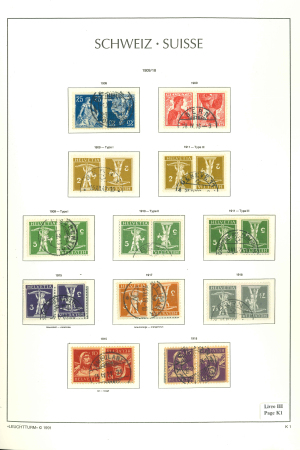1909-2024, vollständige gestempelte Sammlung der Zusammendrucke