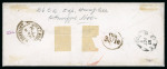 1857, 40 Rp. grün, auf Brief von Vevey nach Stuttgart