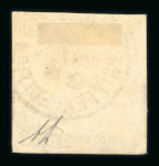 1858, 1 Fr, grau, 2. Berner Druckperiode, mit breitem linken Bogenrand