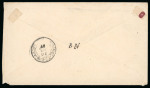 1897, Tüblibrief 25 Rp. grün nach Singapur