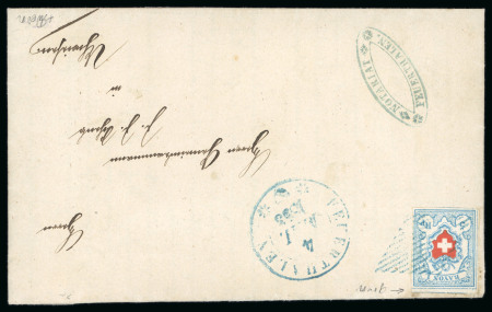 1853, Rayon I hellblau, Type 1 des Steins C1-RU