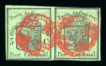 1848, grosser Adler dunkelgrün im waagerechten Paar