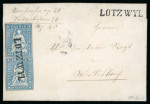1861, 10 Rp. blau, im senkrechten Paar, 4. Berner Druckperiode