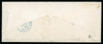 1853, Genfer Ganzsachenausschnitt, auf Damenbrief von Chêne nach Genf