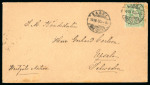 1880, 25 Rp. grün, auf Brief nach Schweden