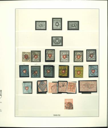 1850-1854, Durheim Ausgabe, kleine Sammlung auf einer Seite