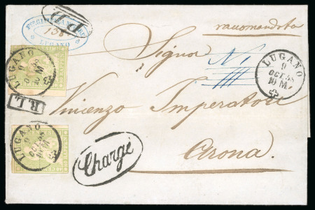1858, 40 Rp., 2. Berner Druckperiode, 2 Einzelmarken