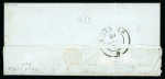 1852, Kanton Genf, Faltbrief frankiert mit Sardinien, 1. Ausgabe, 20c blau