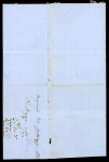 1859 20 Gr., two singles of black-slate (nero ardesia), together with two singles 2 Gr., on cover dated 20 February from Messina to Genoa. Endorsed "Postale Francese" and struck with the red three-line maritime handstamp